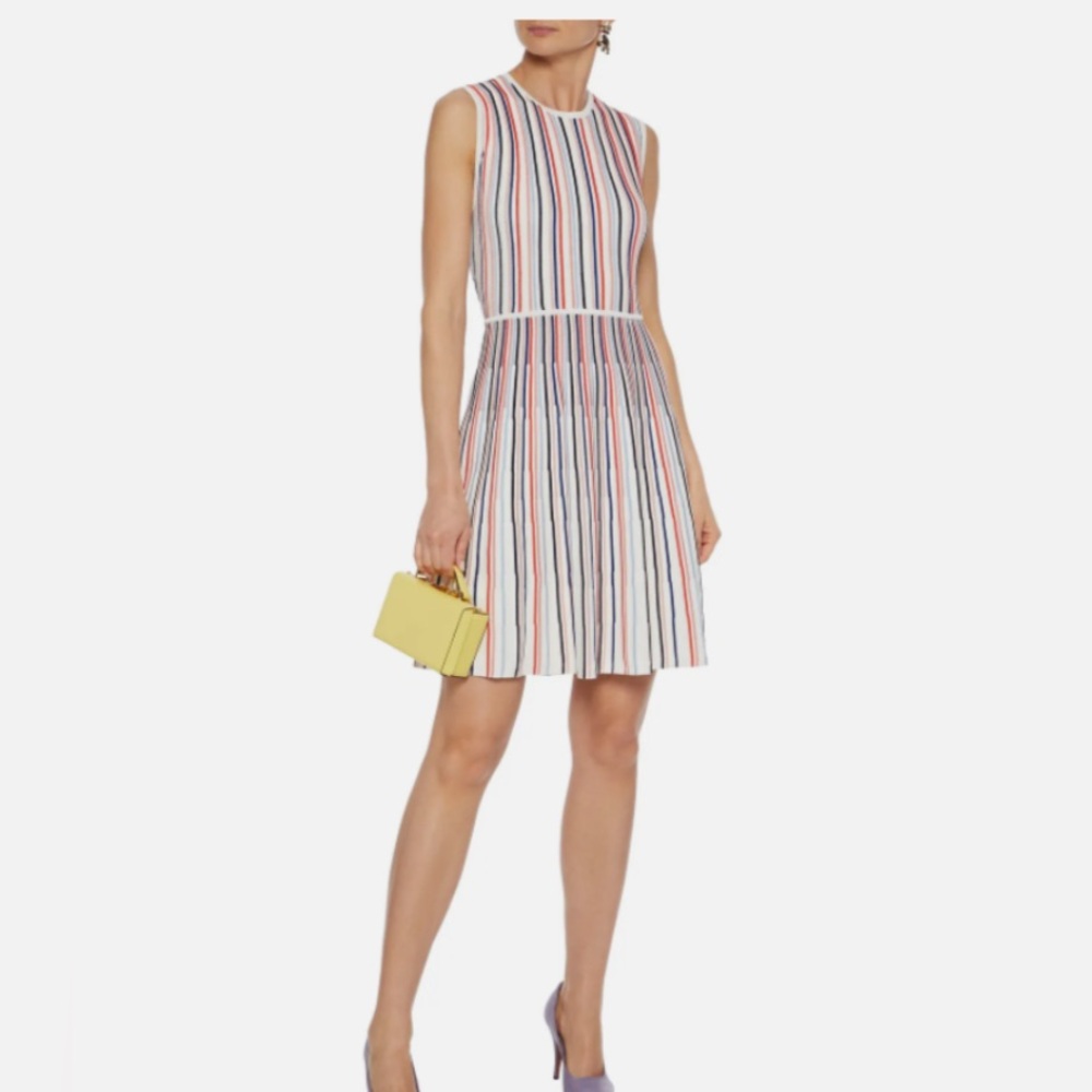 Lela Rose Multicolor Striped Mini Dress